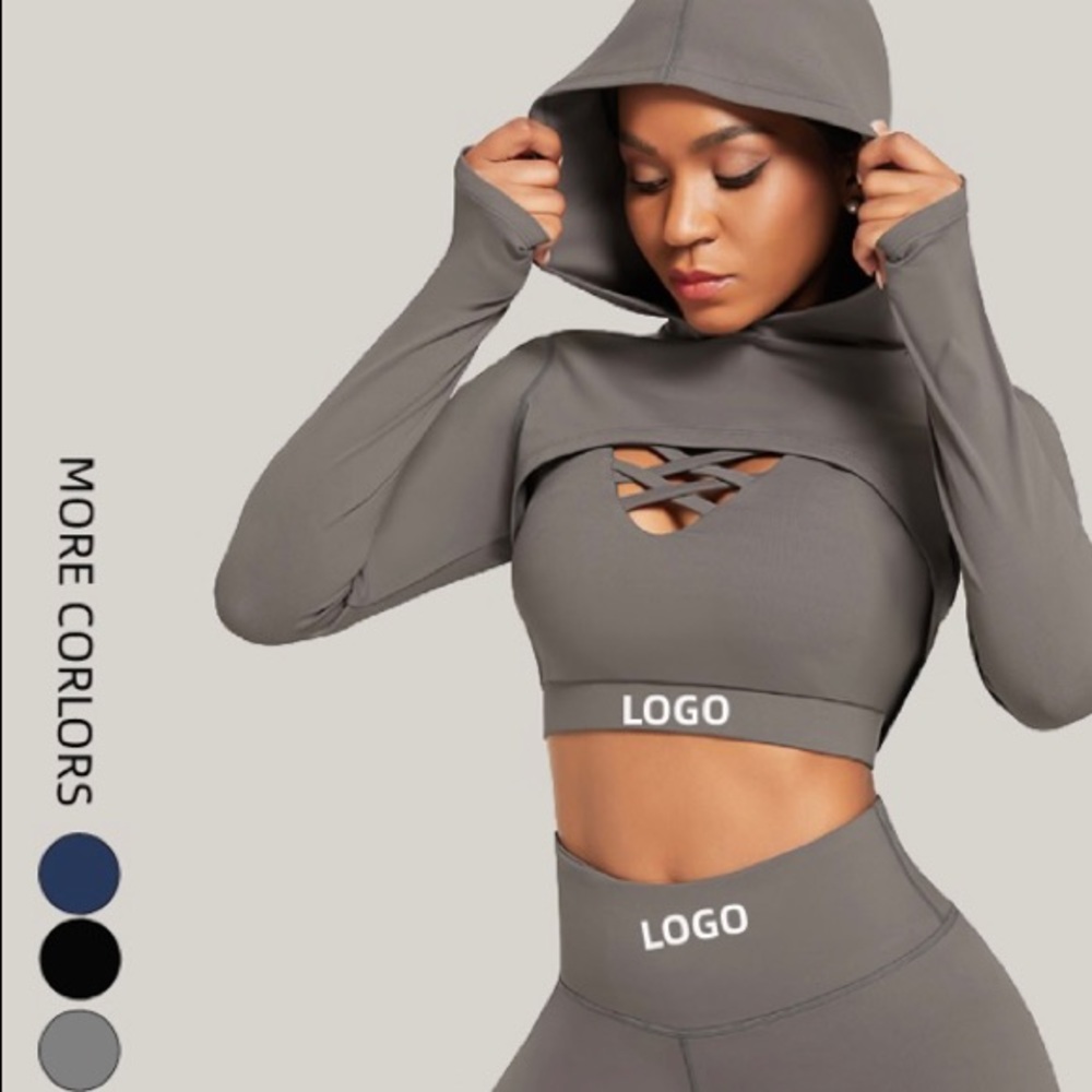 Women’s Shapewear/Activewear/Yoga Sets 2PC THUMBHOLE sets in zip front and crew!